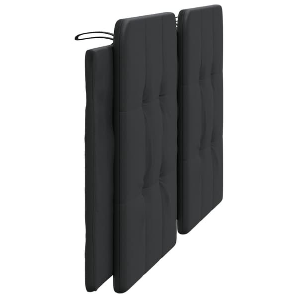 vidaXL hovedgærdehynde, sort, 180 cm, kunstlæder