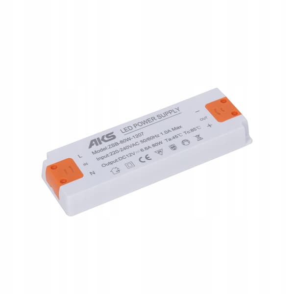 Møbelstrømforsyning 12V 80W til LED-strimler