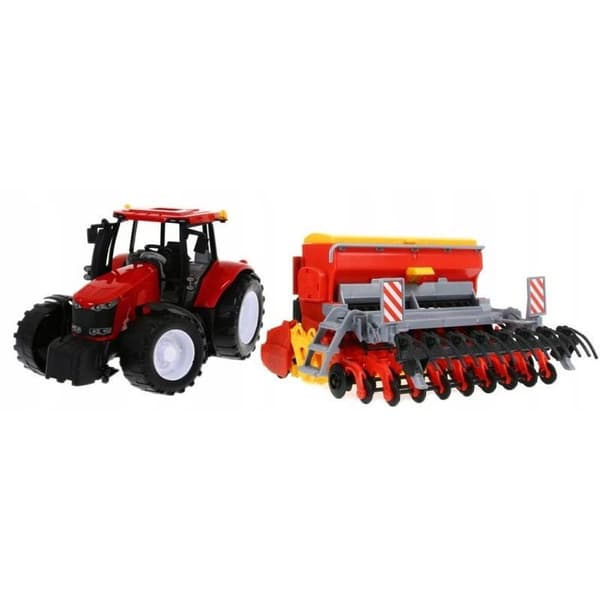 Traktor med såmaskine