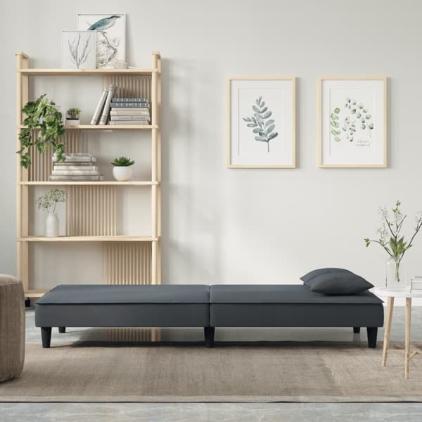 vidaXL sovesofa mørkegrå fløjl