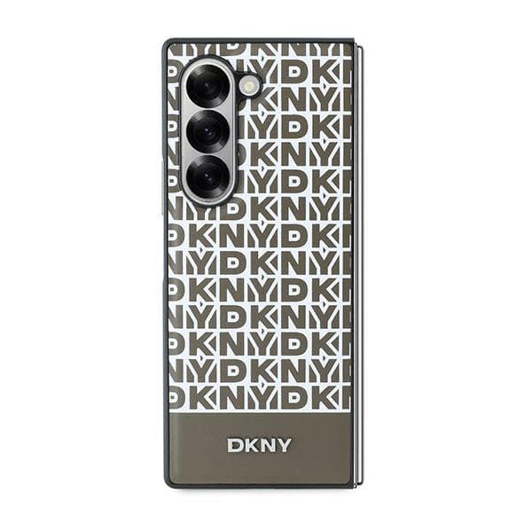 DKNY Repeat Pattern Bottom Randig Skal till Galaxy Z Fold6, Brun