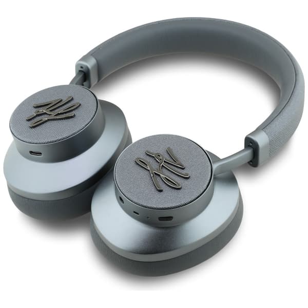 Karl Lagerfeld Grained Initials Bluetooth ANC -nappikuulokkeet, harmaat
