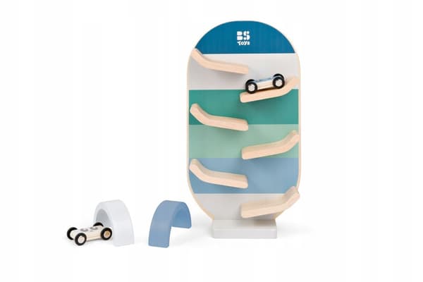 BS Toys Træbilbane med Rutsjebane