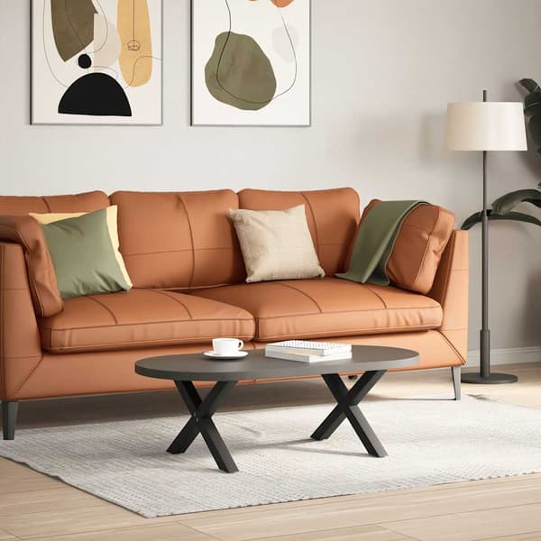vidaXL sofabordsben, 2 stk., sort, 50x(30-31) cm, stål