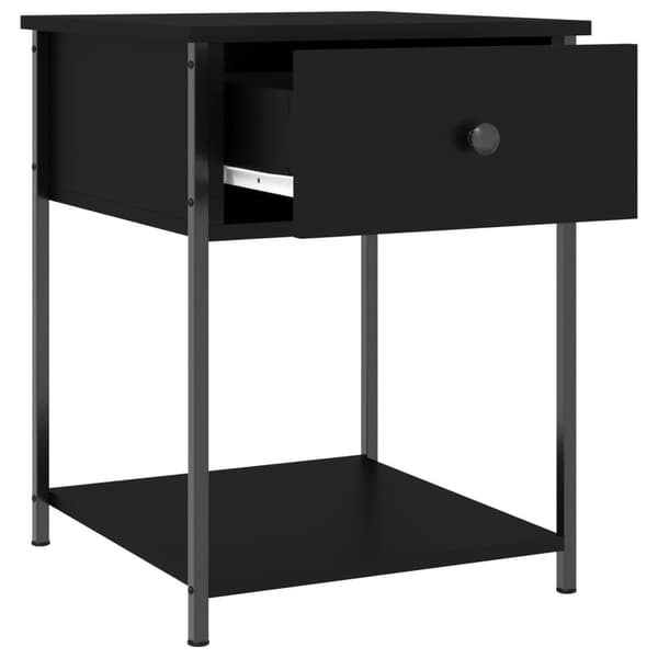 vidaXL Sängbord, set om 2, svart, 44x45x58 cm
