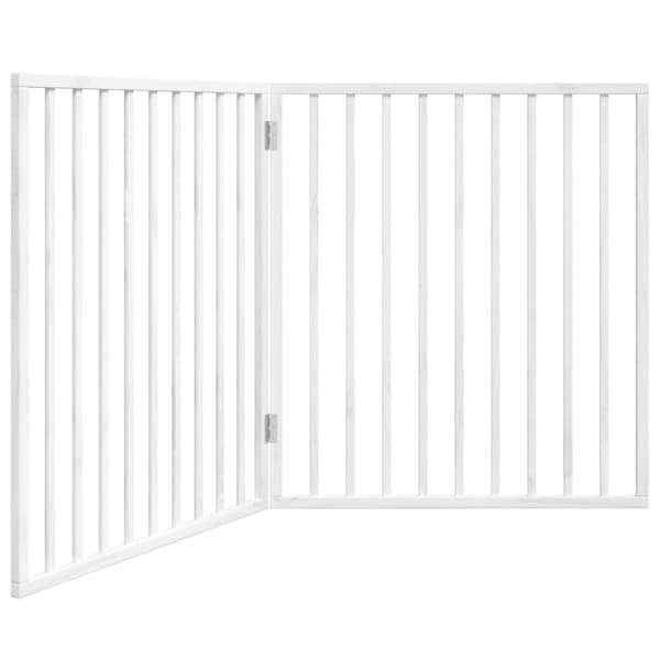 vidaXL foldbart sikkerhedsgitter til hunde, 2 paneler, hvid, 160 cm
