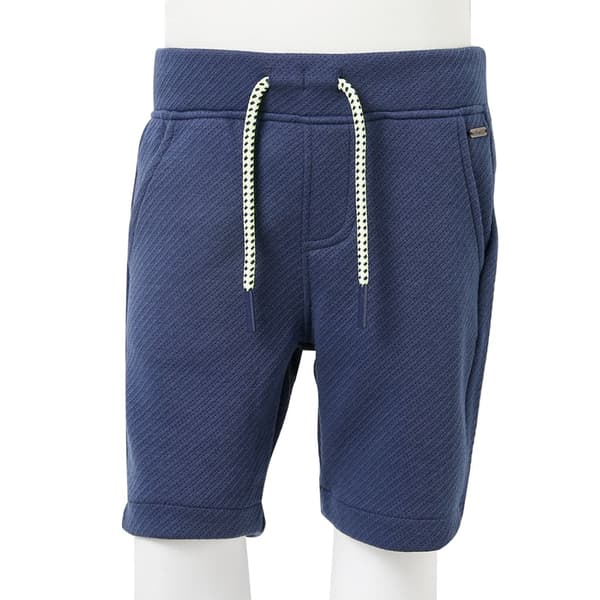 Børneshorts med snøre, mørkeblå, 140