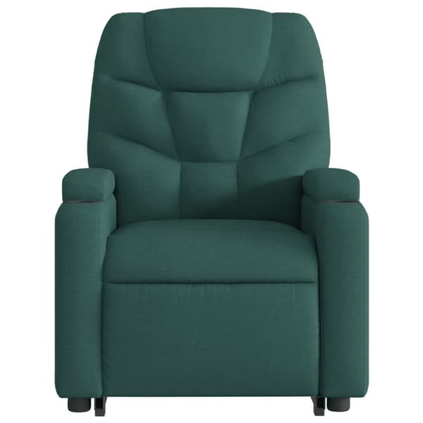 vidaXL Lyftbar massagefåtölj mörkgrön tyg