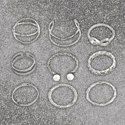 silverringset med silverringar moderiktiga ringset