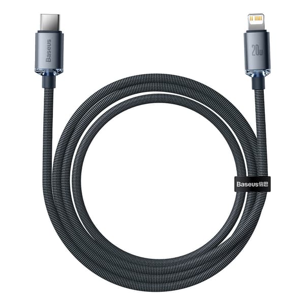USB - Lightning-kabel til hurtig opladning og dataoverførsel 1,2m sort