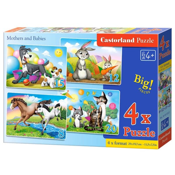 Puslespil 4i1 B-041053 Mødre og spædbørn