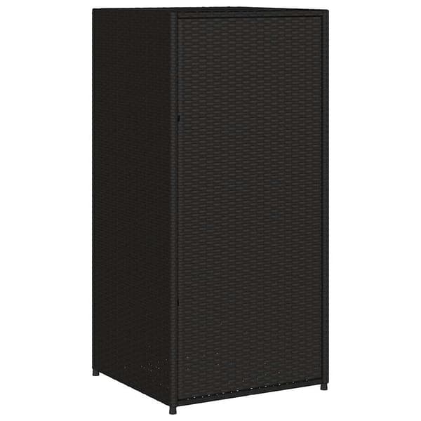 vidaXL haveskab, sort, 55x55x111 cm, polyrattan