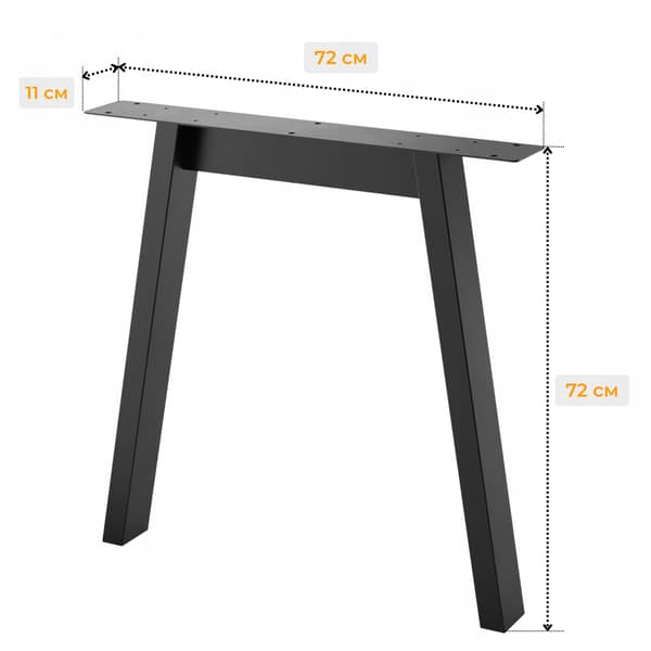 Loft Industrielt Skrivebordsben 2 stk. Sorte Loft 72 cm