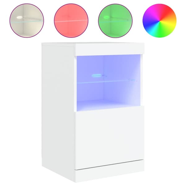 vidaXL LED-skab hvidt 41x37x67 cm
