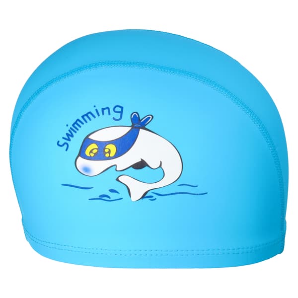 Aqua-Sport PU junior delfin badehætte blå AS95073