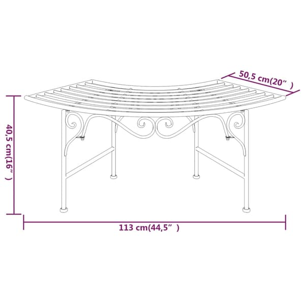 vidaXL Puunjalka 113 cm musta teräs
