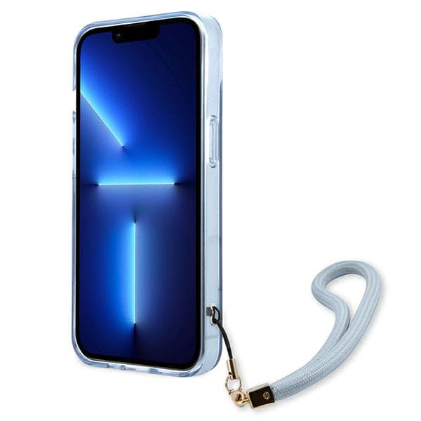 Guess Translucent Strap-skal till iPhone 13, Blå