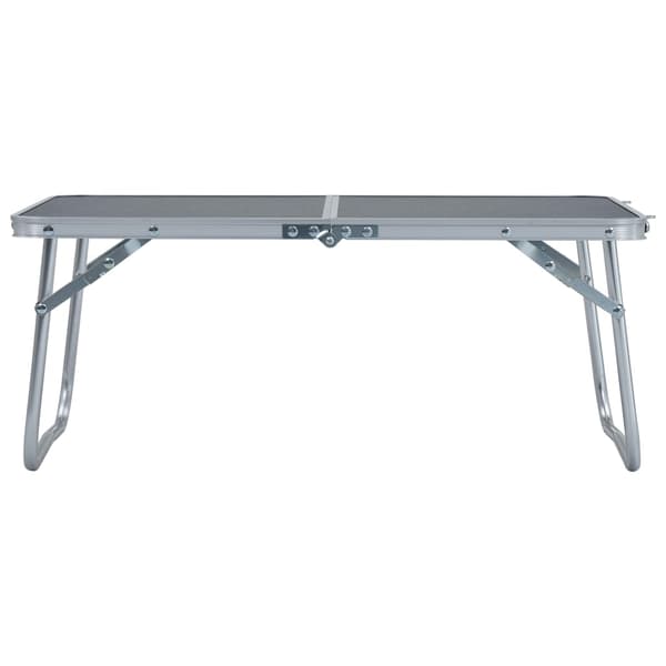 vidaXL foldbart campingbord grå aluminium 60 x 40 cm