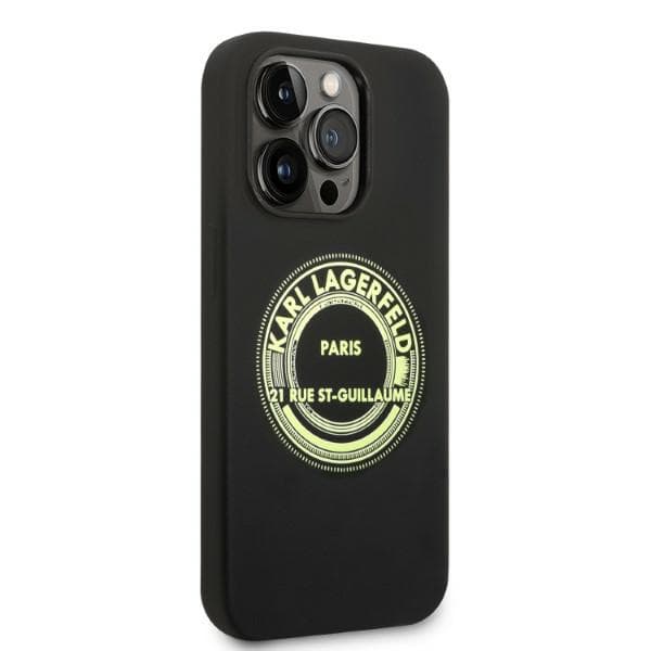 Karl Lagerfeld Silikone RSG Etui til iPhone 14 Pro, Sort