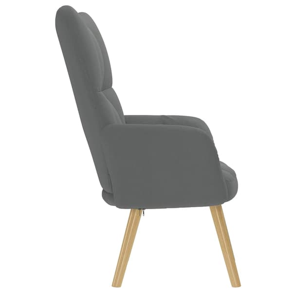 vidaXL Loungefåtölj, mörkgrå, klädd i tyg