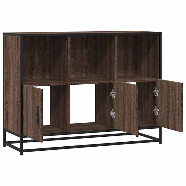 vidaXL kommode, brun eg, 100x35x76 cm, træbaseret materiale