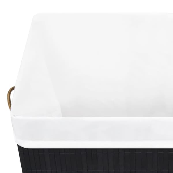 vidaXL Bambuinen pyykkikori musta 83 l