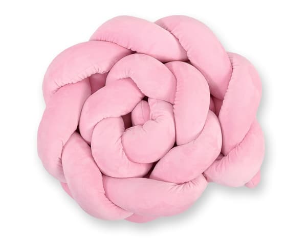 Flettet MINKY sengeseng til 180 cm tremmeseng - pink