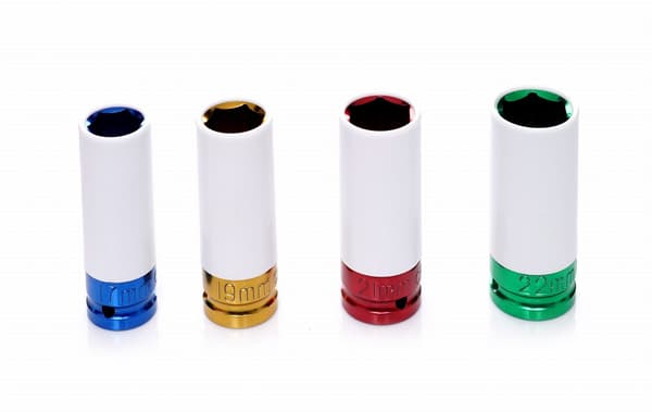 Fælgtopnøgler 17/19/21/22mm sæt 1/2" KD10523
