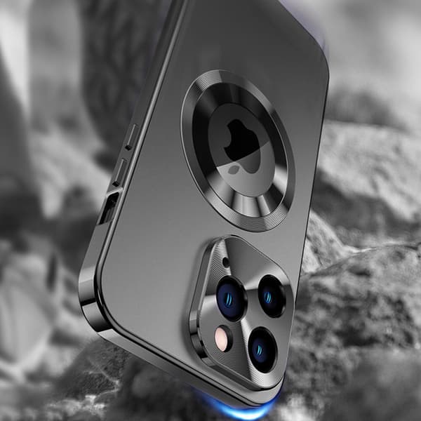 iPhone 13 Pro cover, dobbelt glas, Magsafe, sort