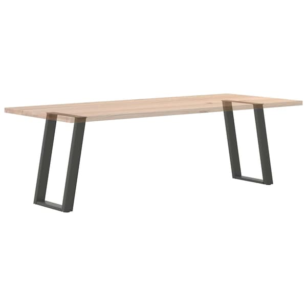 vidXL Matbordsben, 2 st, antracit, 60x(72-73)cm, stål