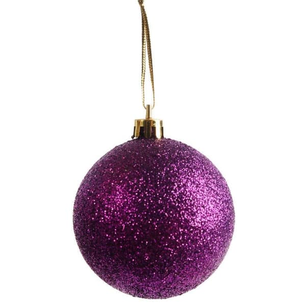 SET MED 12 PLASTBOLLAR 6 CM LILA