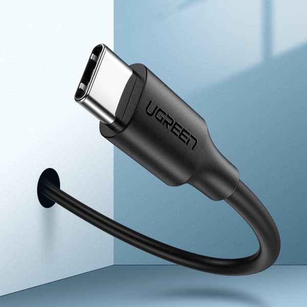 Holdbart USB - USB-C-kabel 480 Mbps 3A 1,5m sort