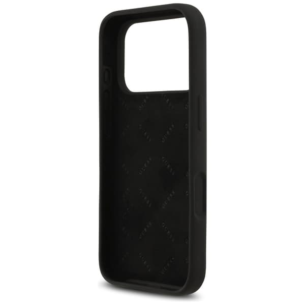 Guess Big 4G Script -silikonikuori iPhone 17 Prolle, musta