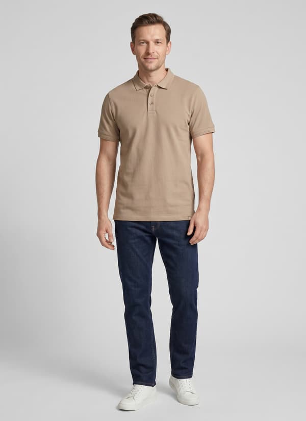 Herr kortärmad bomullspoloshirt, normal passform MORAJ XL