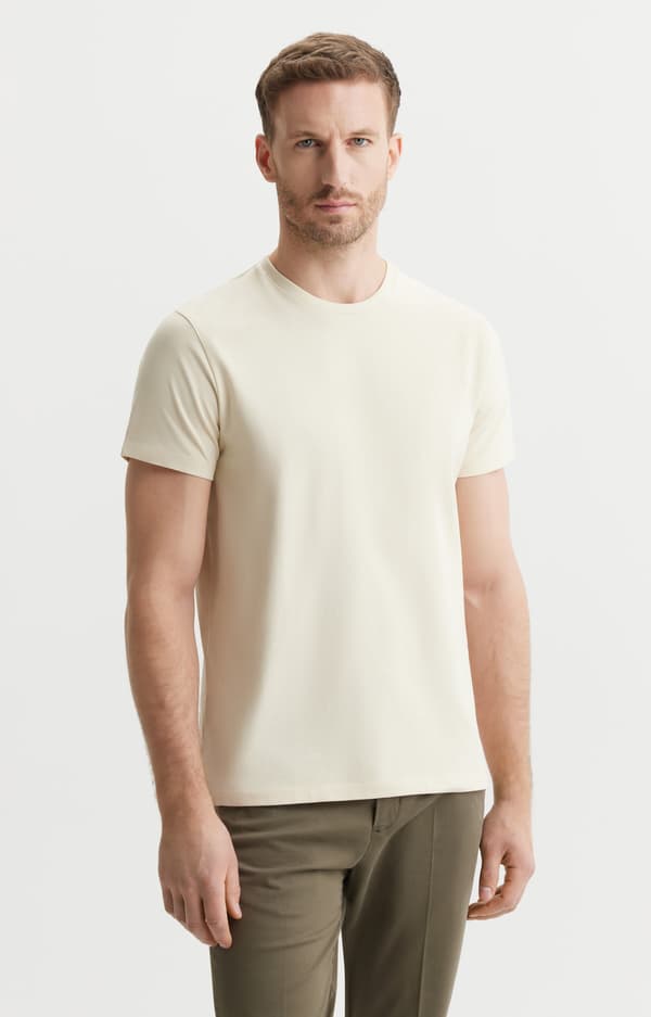 Ensfarvet t-shirt S