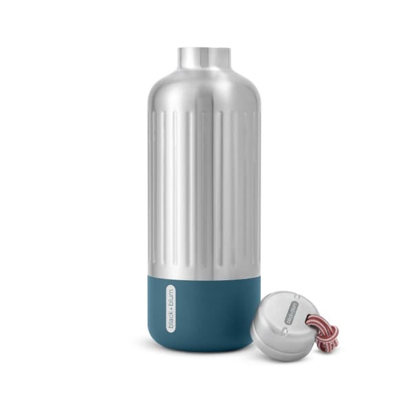 EXPLORER 850 ml stålflaska, sjögrön / Svart+Blum