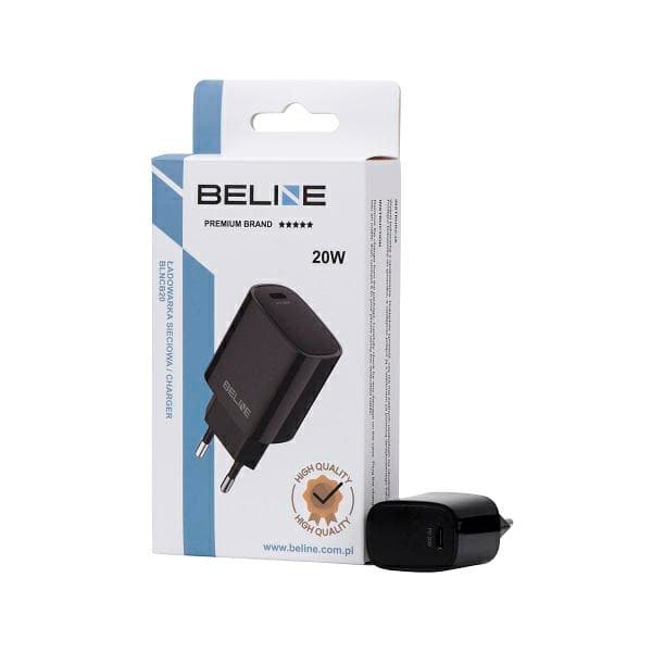 Beline 1x USB-C 20W PD 3.0 -seinälaturi musta