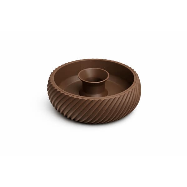 Brun 2-i-1 snackskål med skalbeholder til nødder