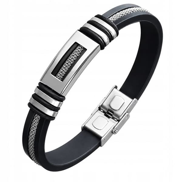 TJOCKT Silverarmband för män Elegant Modernt Armband Present 19-23cm