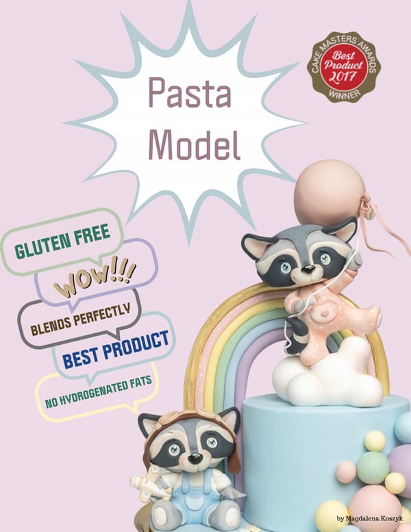 Sockerpasta för modellering av Saracino-figurer, blå, 250 g