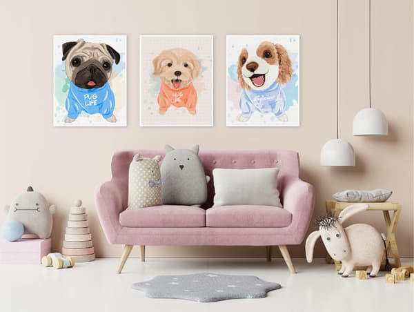 Måla efter siffror Måla det! Hundkompis 40x50