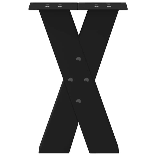 vidaXL sofabordsben, 2 stk., sort, 28x(42-43) cm, stål