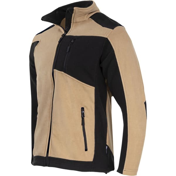 FLEECE SWEATSHIRT MED FORSTÆRKNINGER, BEIGE-SORT, "L", CE, LAHTI