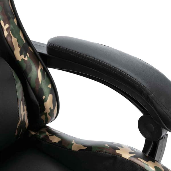 vidaXL gamingstol, sort og camouflage, kunstlæder