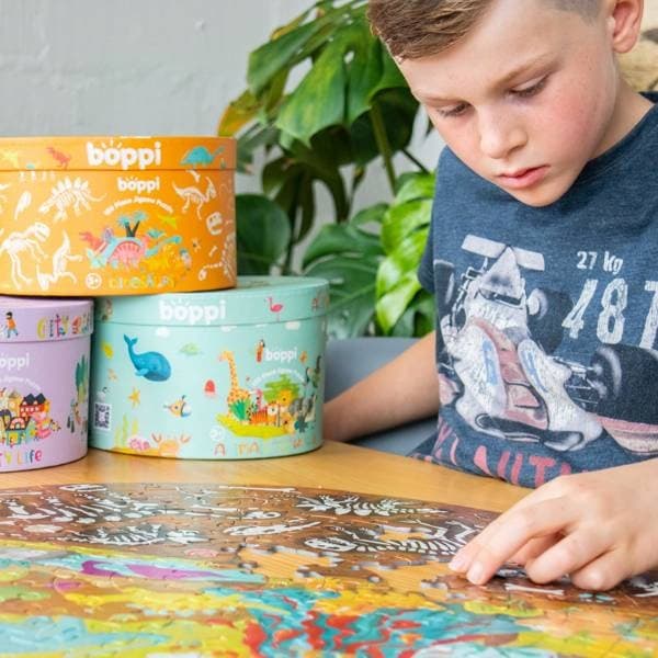 BOPPI, 58 cm runt pussel - Dinosaurier, 150 bitar