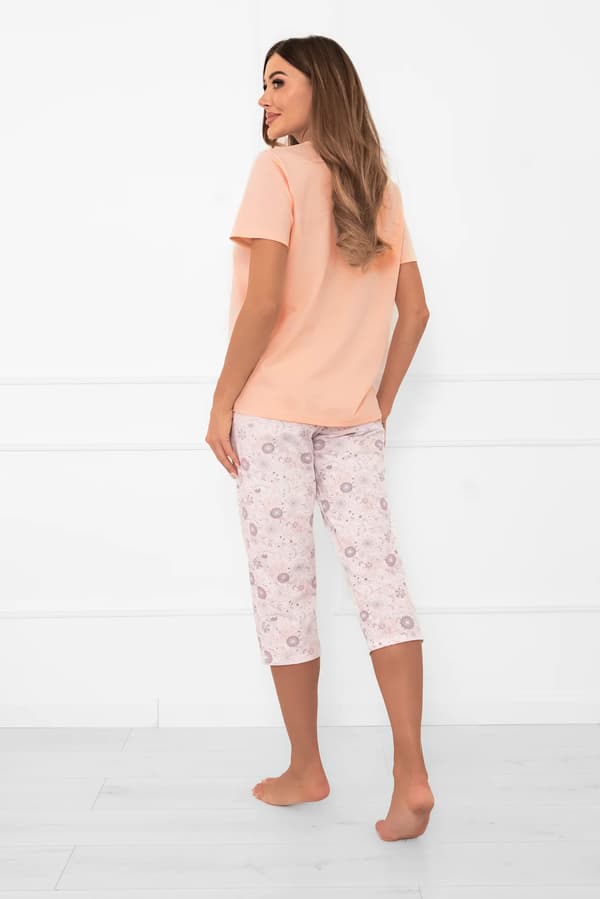 Satui S dampyjamas med kort ärm, 3/4-byxor