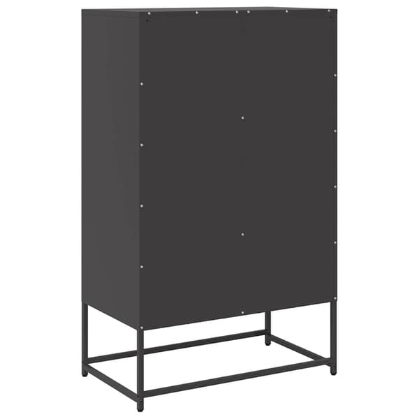 vidaXL skab, sort, 68x39x111,5 cm, stål