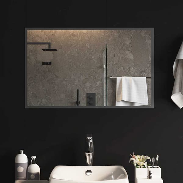 vidaXL Badrumsspegel med LED, 80x50 cm
