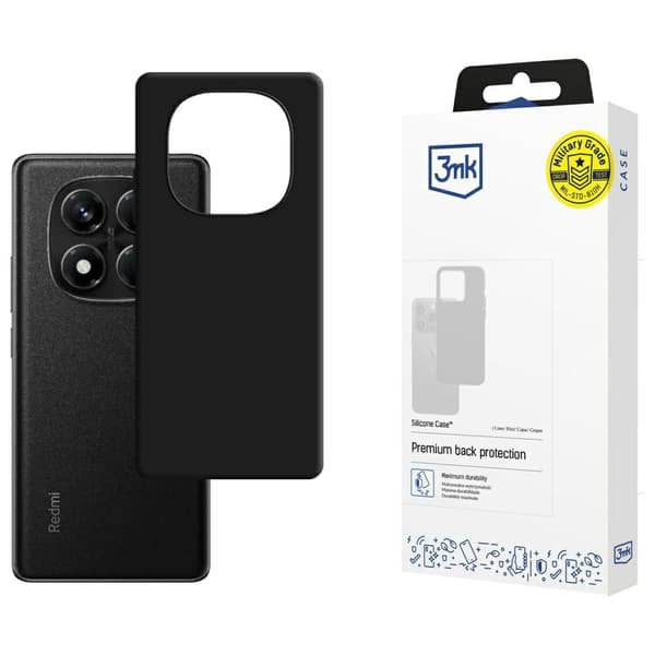 3MK Silikonskal för Xiaomi Redmi Note 14 Pro 5G, svart