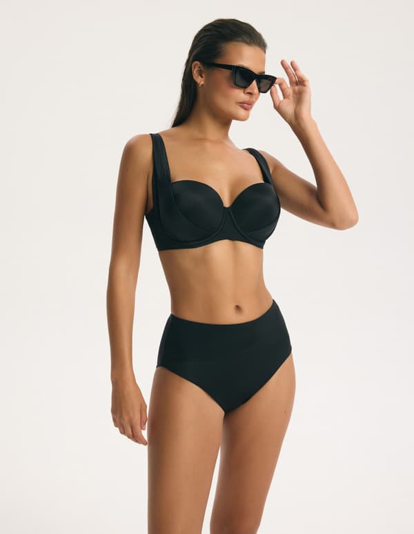 SANARY Esotiq Vatteret Bikinitop | Sort 75F